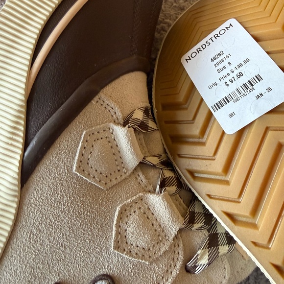 Sorel Ankle Boots in Brown and Cream - Picture 3 of 3